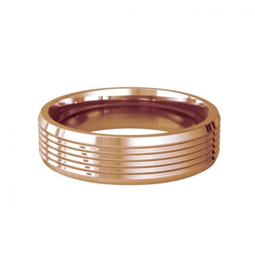 Patterned Designer Rose Gold Wedding Ring - Armonice